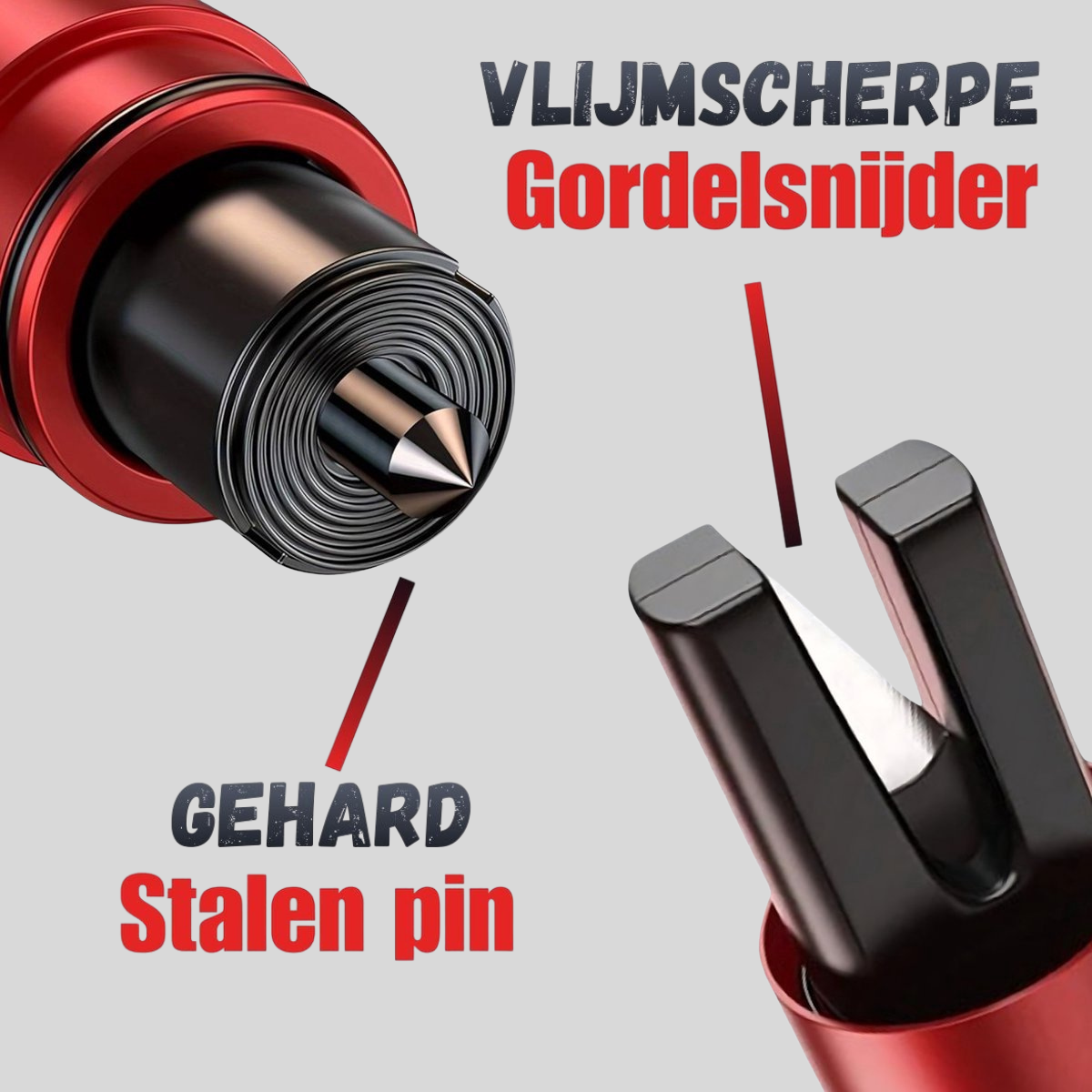 MCI® 2-in-1 Noodhamer & Gordelsnijder – Incl. Houder