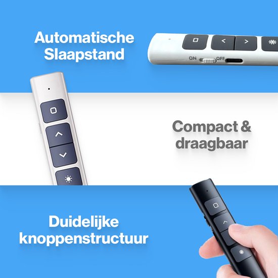 Lumivéra® Draadloze Presentatie Klikker – USB Laser Pointer
