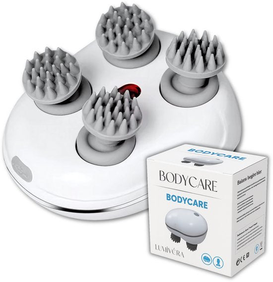Lumivéra® Hoofdmassage Apparaat – Elektrische Scalp Massager met Infrarood (USB oplaadbaar)