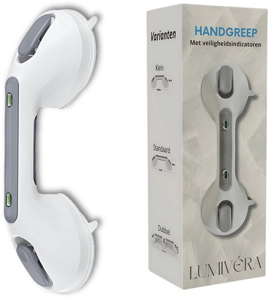 Lumivéra® Zuignap Handgreep – Badkamer Wandbeugel tot 110 kg (voor gladde oppervlakken)